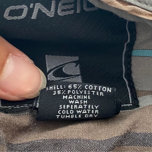 O'NEILL Brown Plaid Short Sleeve Collared Shirt Men L Large - Picture 8 of 9